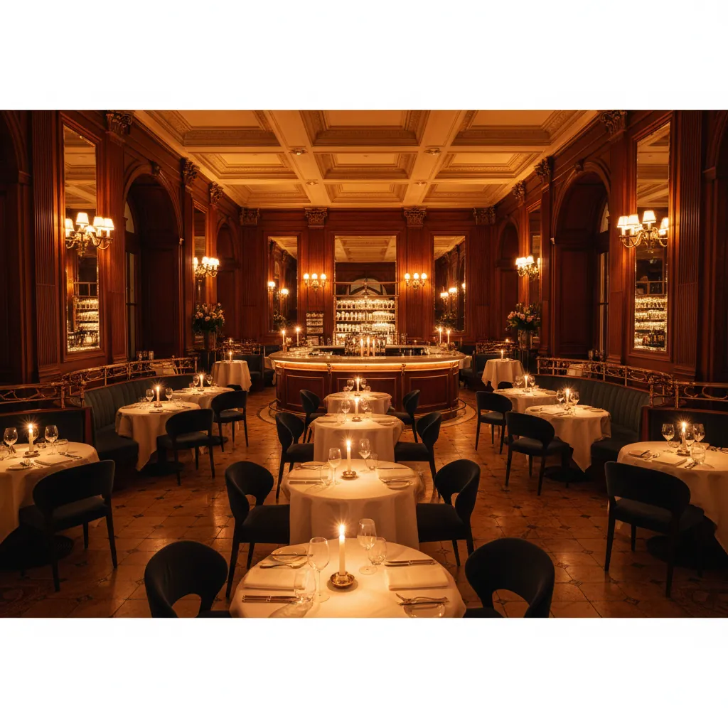 Sfeervolle interieur van Grand Café Eight